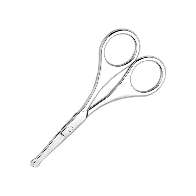 Taglierina per sopracciglia Trimmer rotondo Naso dritto Forbici per capelli Punta per unghie Barba Manicure Trucco Strumenti in acciaio inossidabile