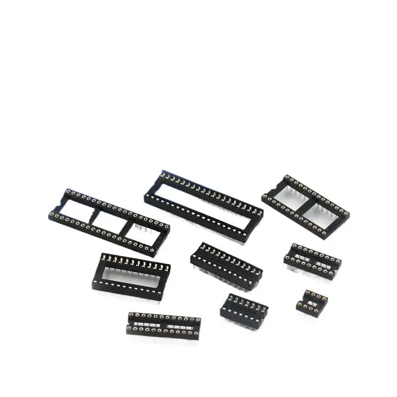 10Pcs DIP6 DIP8 DIP14 DIP16 DIP18 DIP20 DIP28 DIP40 Pins Round Hole IC Socket Connector DIP 6 8 14 16 18 20 24 28 40 Pin Socket