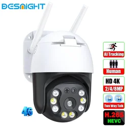 4G SIM Card IP Camera PTZ 4MP 8MP HD Wireless WIFI  Security Dome Camera CCTV Two Way Audio iCSee Alexa