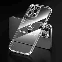 Fashion Clear Cover Phone Case For iPhone 13 Pro 13 Mini 11 12 Max Xr X Xs 7 8 Plus For Mercedes Benz GLE GLC A B C E Class W176