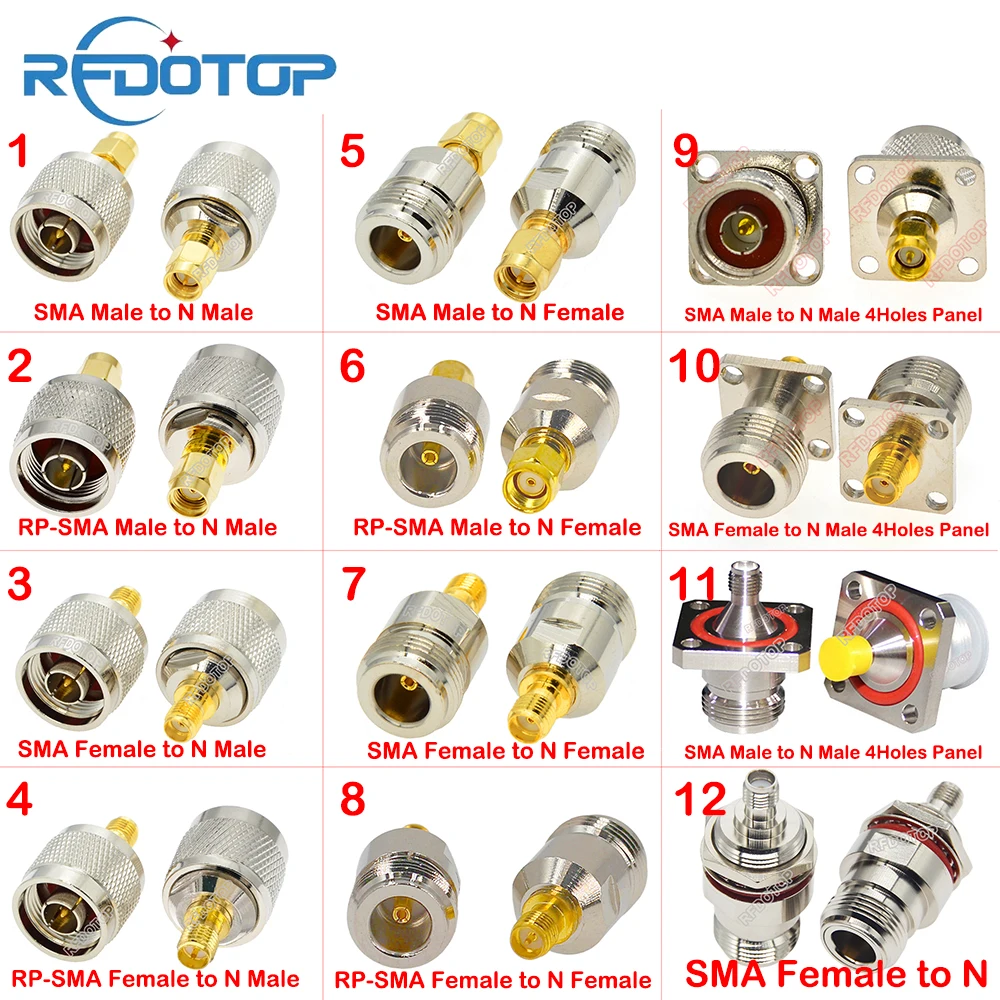 L16 N Male Female Connector to SMA Male Female Test Converter SMA to L16 N Type Adapter Nickel Plated Brass N-SMA High Quality