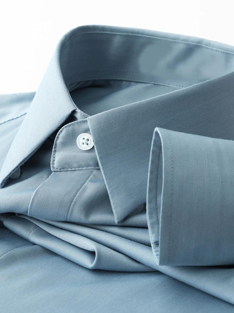 

Мужская рубашка с длинным рукавом, новая весенняя коллекция, деловой повседневный стиль, немнущаяся, приталенная, европейский стиль, модная городская одежда