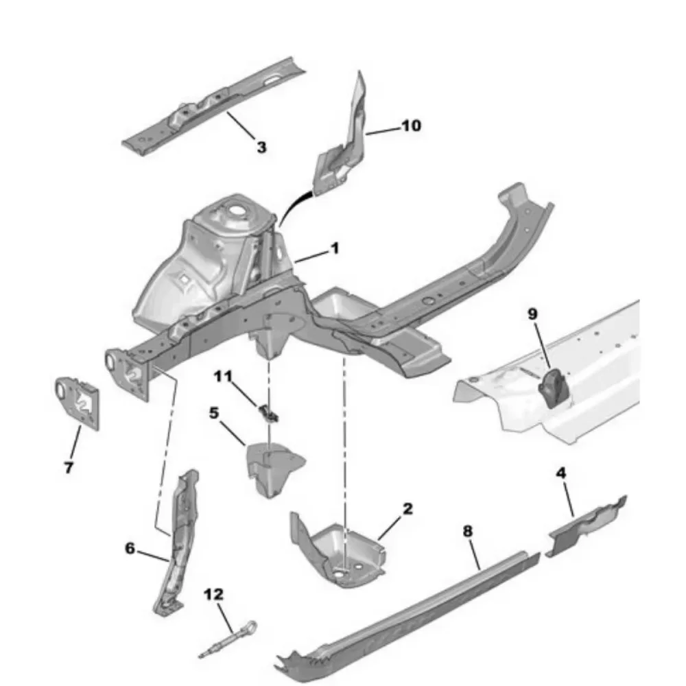 Trailer Towing Hitch Hook 674421 7212ZJ 7212SQ 674418 674416 for Peugeot 301 3008 308 408 508 for Citroen C3 C4 C5 C6 DS3