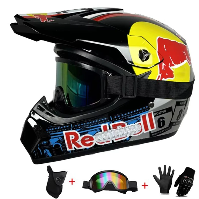 Motorcycle Helmet Children Off Road Helmet Bike Downhill Am Dh Cross Helmet Capacete Motocross Casco Three piece gift set Motor