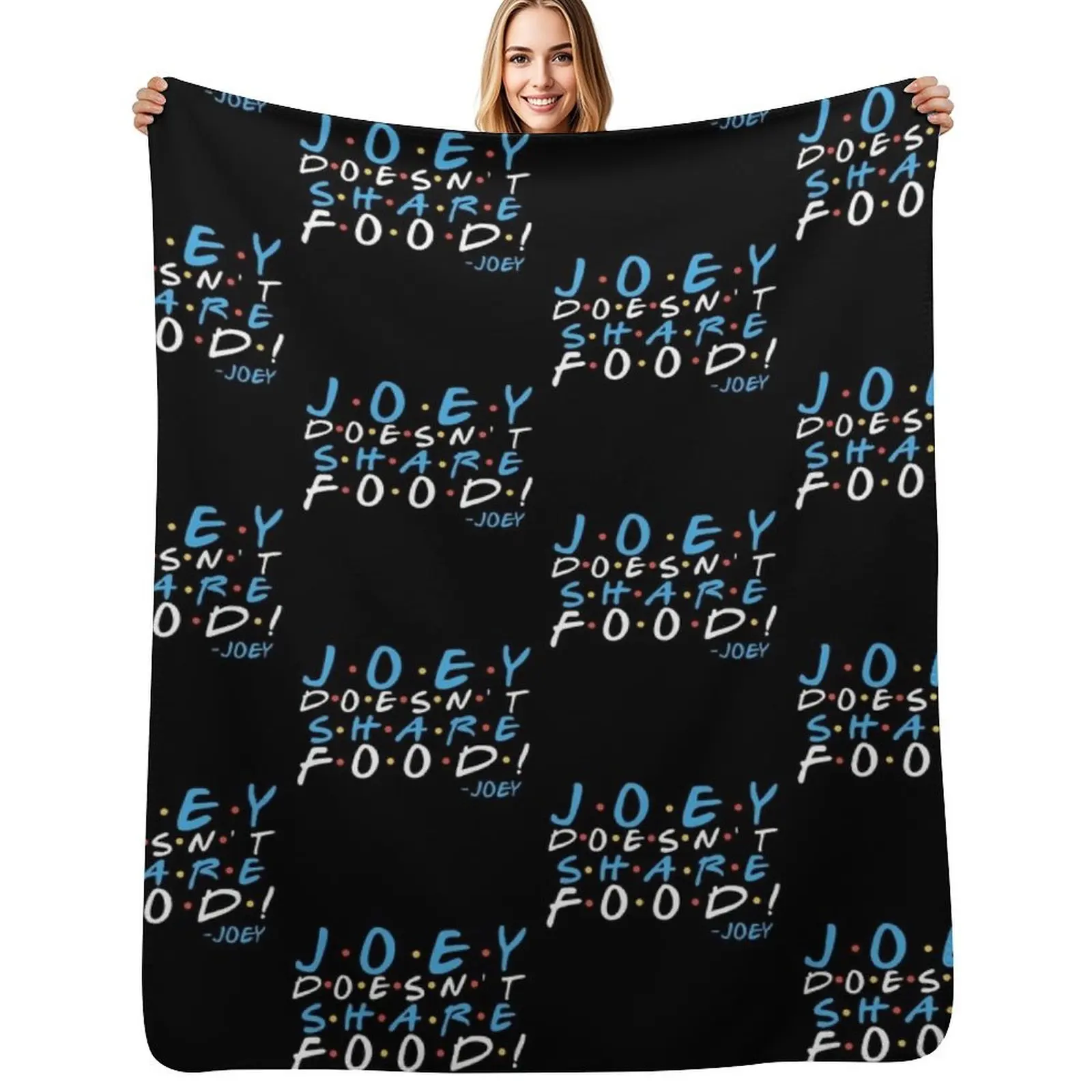 Joey doesn't share food! Throw Blanket Multi-Purpose Thins Shaggy cosplay anime Winter beds Fashion Sofas Blankets