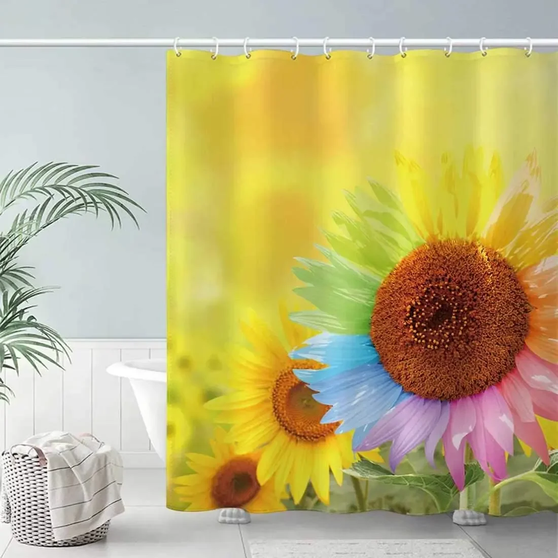 Sunflower By Ho Me Lili Shower Curtains For Bathroom Sets Summer Yellow Flowers Home Decors Durable Waterproof With Hooks