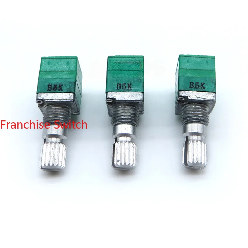 

10PCS High Precision Dust-proof Potentiometer R097 Single Connection B5K With Switch 15mm Spindle Volume