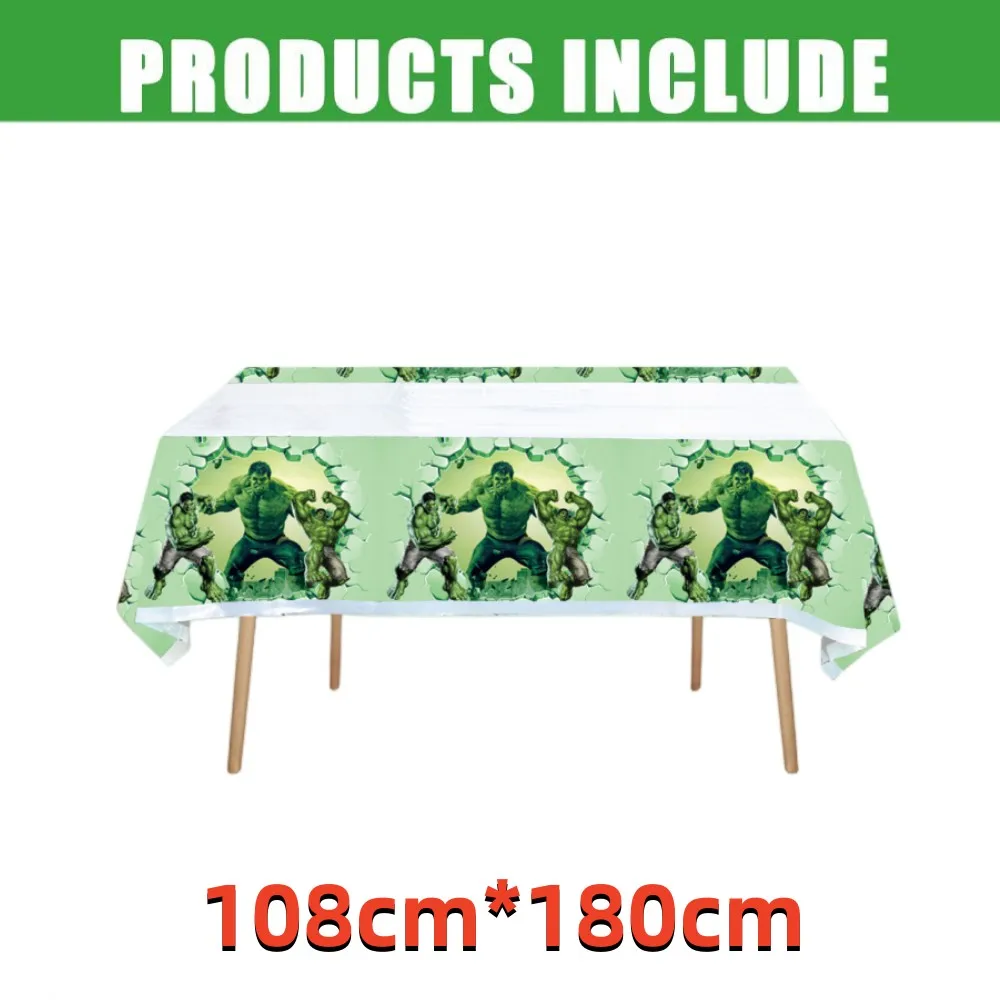 Superhero Hulk Birthday Party Decoration Balloons Tableware Paper Cup Plate Banner Table Cover Kids Boys Birthday Party Supplies