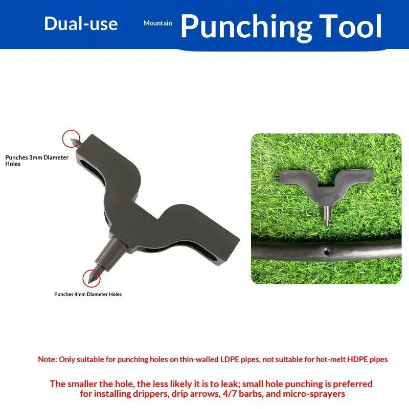 Drip Irrigation Tubing Hole Punch With Anti Slip Ergonomic Grip Sharp Durable Metal Tip For Garden Farm Irrigation Installation