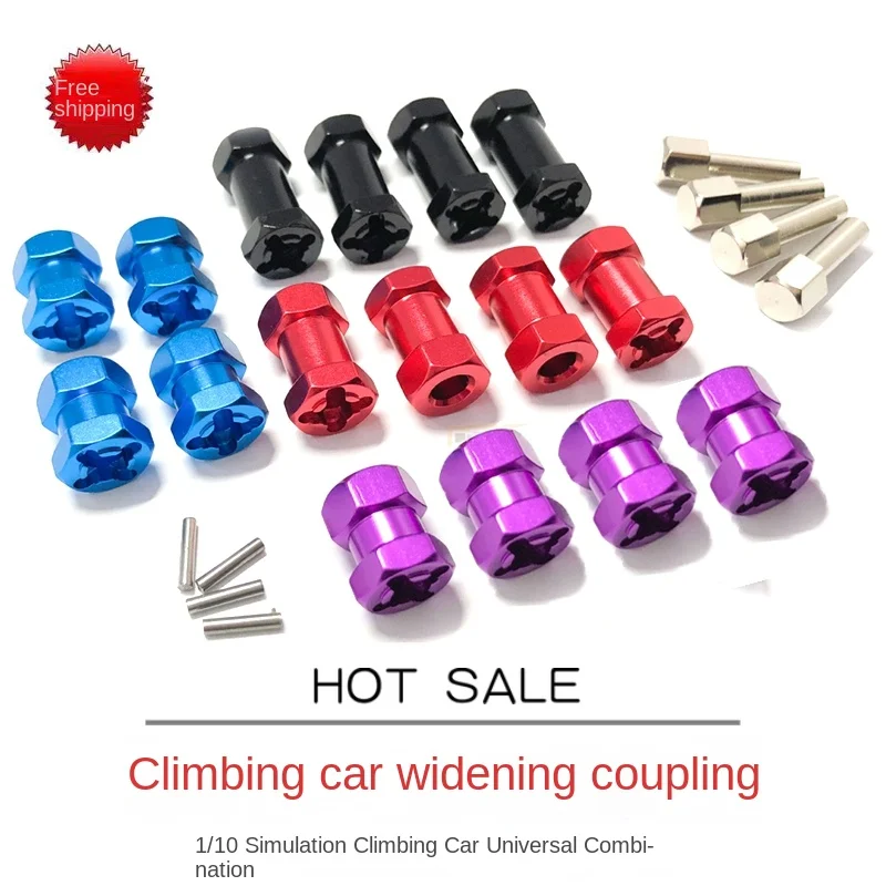 

12mm hexagonal lengthened and widened shaft coupling for 1/10 RC Crawler Car D90 AX10 CC01 SCX10 F350 universal