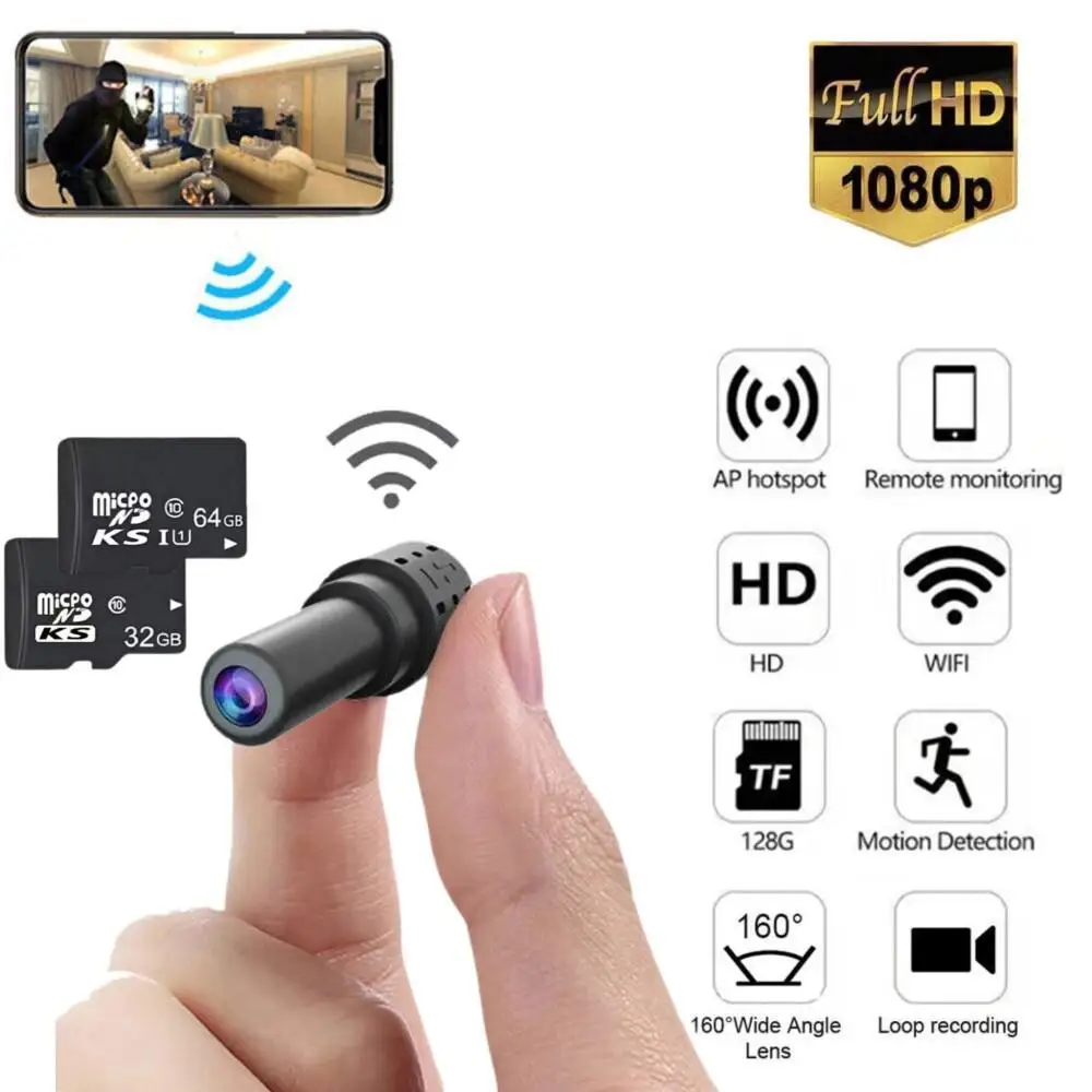 

1080P HD Mini IP Camera Wireless Smart Home Security Night Magnetic Wireless Mini Camcorder Surveillance Cameras Mobile Remote