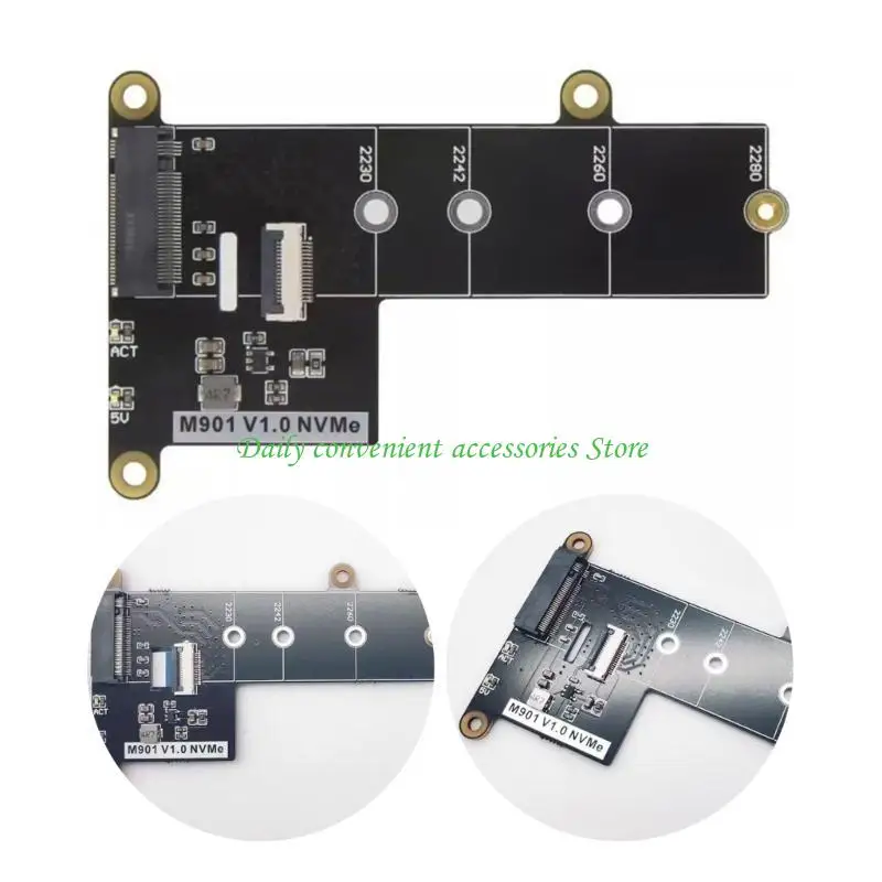 

Плата адаптера SSD 97QB M.2 NVMe с поддержкой 230 2260 2242 2280 дисков для RPI 5 обеспечивает быструю передачу данных