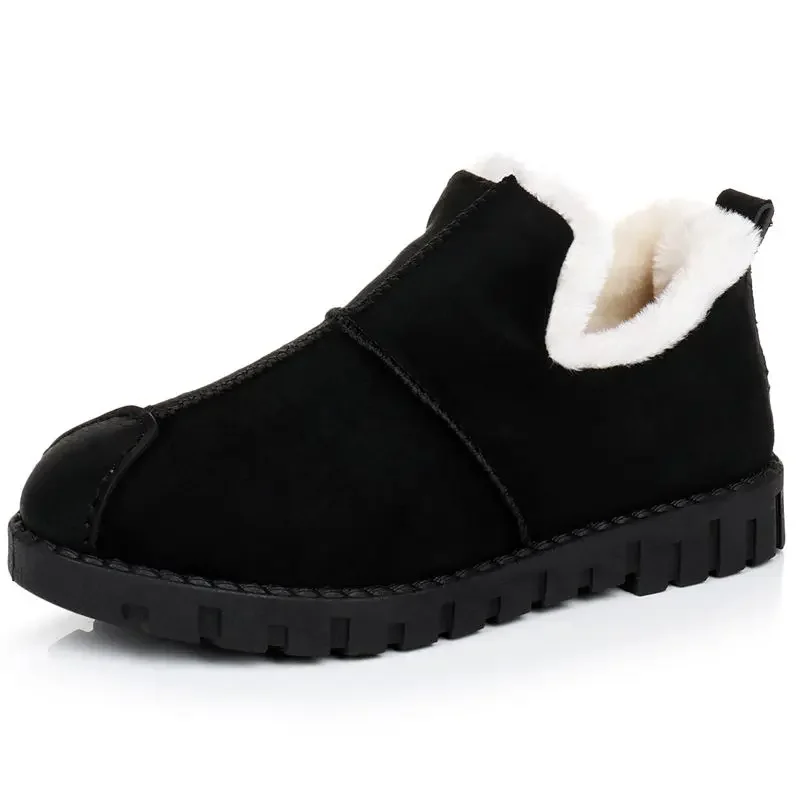 Snow Suede Ankle Boots Winter Short Boots New Fashion Suede Boots Snow Women Shoes Fur Plush Suede Shoes Women Flats Winter Warm