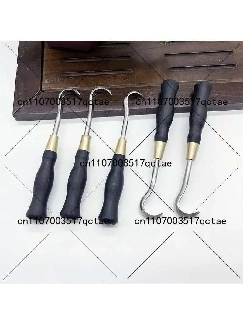 Bonsai Engraving Tool Set Brushed Hook Knife for Bonsai Modeling And Dried Relic Making