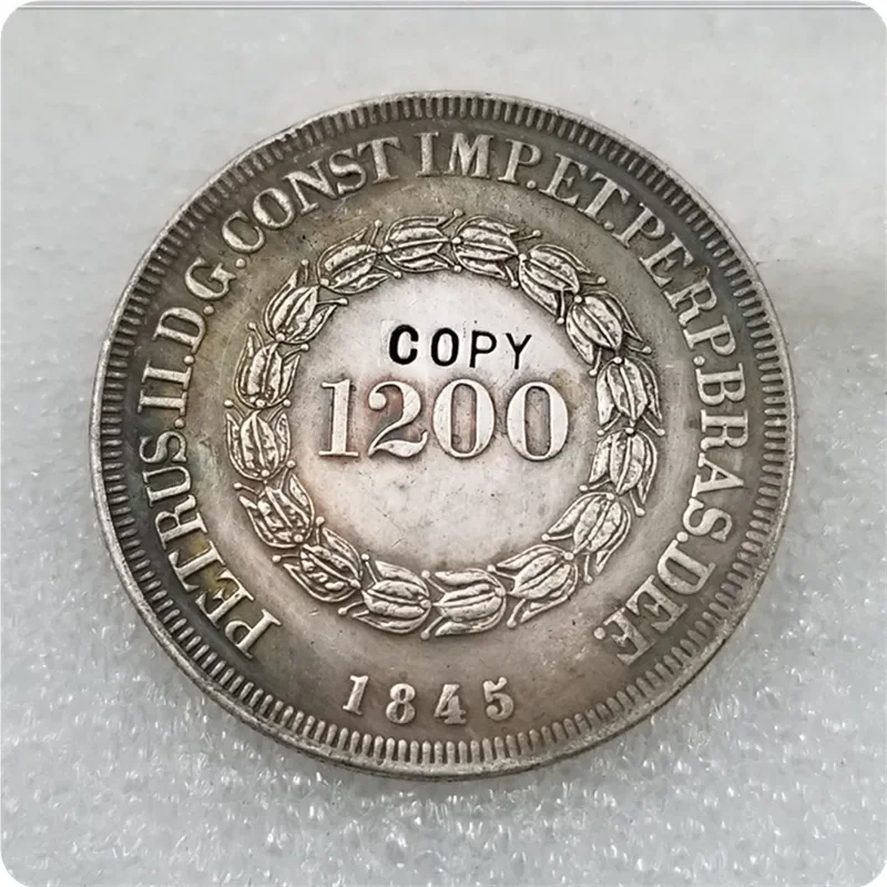 1839-1846 Brazil 1200 Reis  COPY COIN Challenge Pocket Coins Christmas Gifts