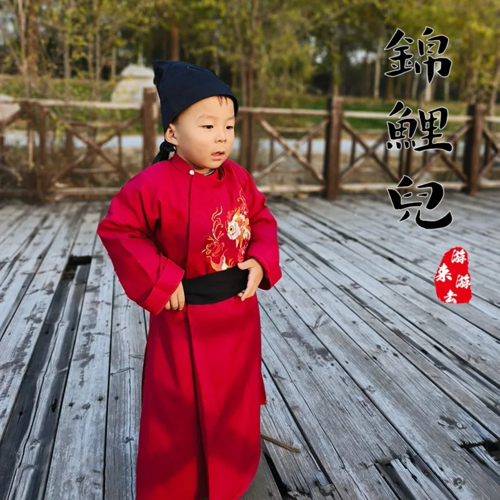 

Новый детский костюм Hanfu — халат династии Тан, детское платье на день рождения, осенне-зимний комплект костюмов для выступлений для мальчиков и девочек