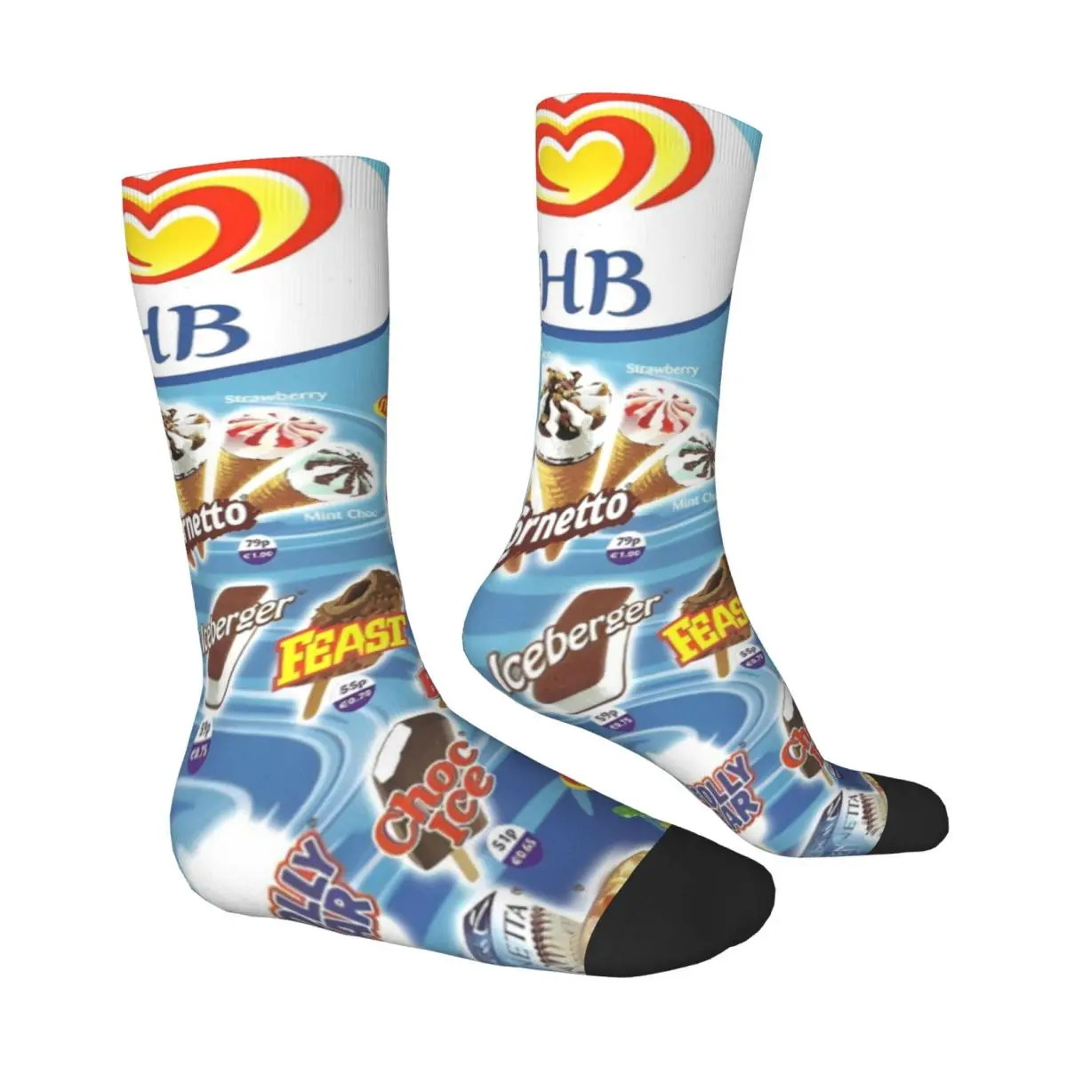 Funny Ice Cream Stockings Graphic Funny Socks Autumn Anti Skid Socks Women Men Skateboard Warm Soft Socks