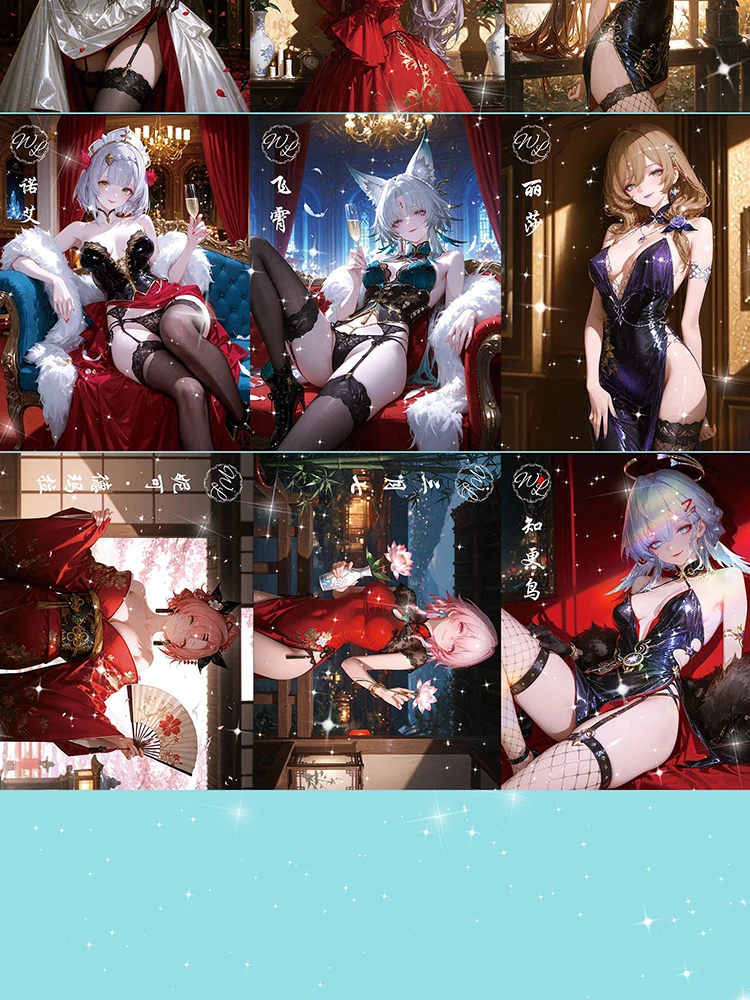 Wholesale 2025 Newest A4 Size Qiangwei Wave 2 Sexy Waifu Boards Collection Game Board Doujin Booster Box Nude Card Toys Gifts