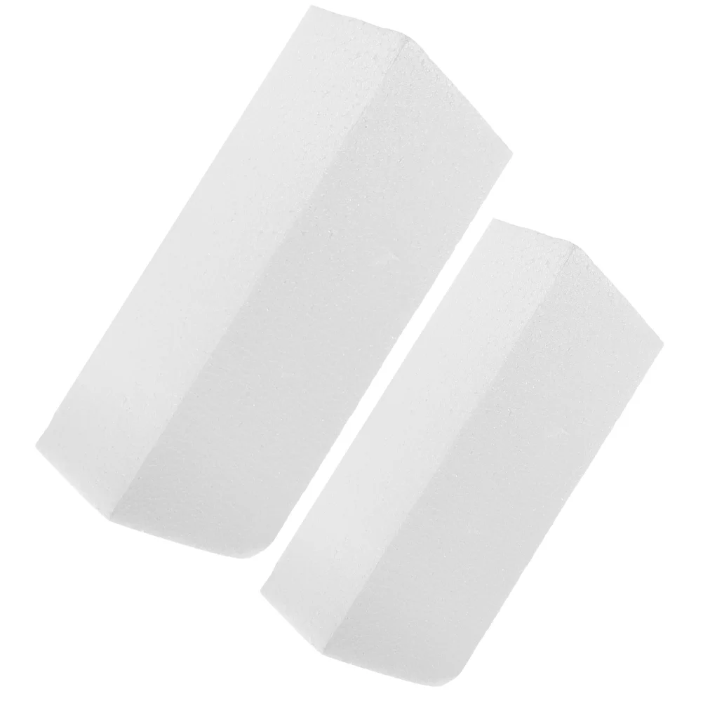 Bolas de espuma de poliestireno, bloques para manualidades, manualidades rectangulares, cubos de espuma blanca, pintura, 2 piezas