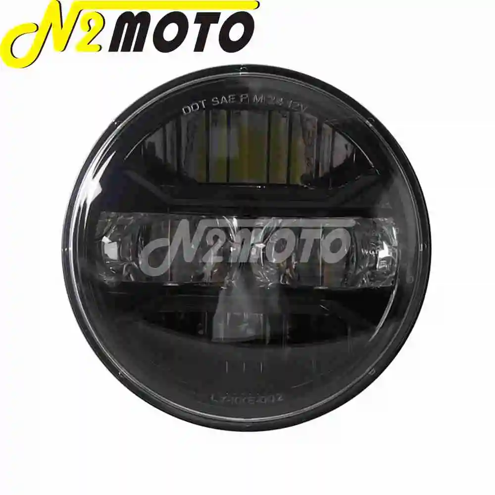 For Harley Triumph Dyna Softail Sportster XL 883 1200 FXCW FXSB FXDC 5.75 Inch LED Headlight E24 E-Mark IP67 DRL High Low Beam