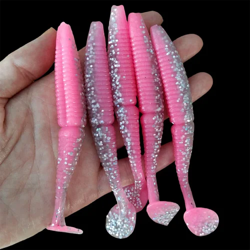 Imagen 2 del producto 5 uds 10cm 8,6g señuelo suave cebo Artificial Swimbait cebos de carpa Wobblers peces mosca océano LAKE aparejos de Pesca