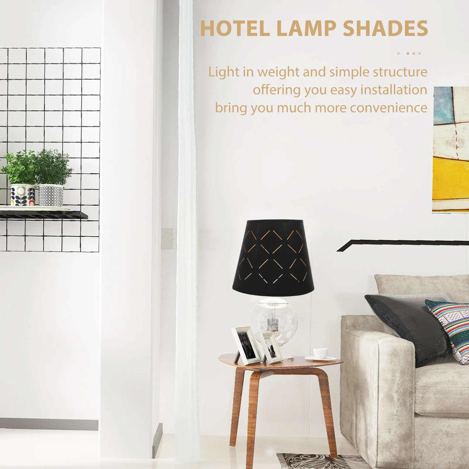 

Сменный абажур из черного золота, простой минималистичный настольный напольный чехол для настольной лампы для дома, отеля, офиса, декоративные абажуры