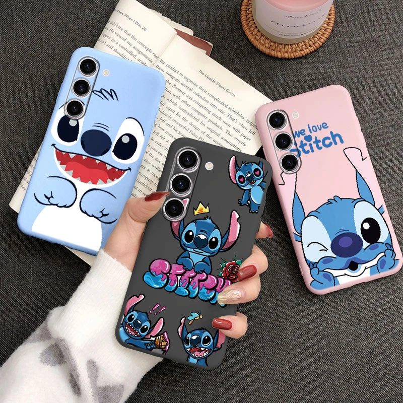 Super Cute Stitch Love Shell For Samsung A25 5G Case Soft Cartoon Anime Cover TPU Couple Fundas For Samsung Galaxy A 25 Capa