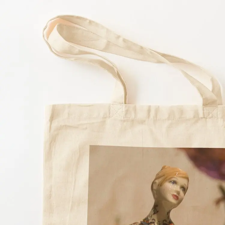Tattooed Lady by Jessica Harrison at Banksy's Dismaland Tote Bag Eco bag reusable shopping bags Shopper bag Handbags