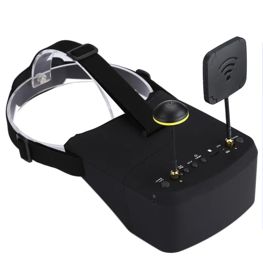 800D 5 inch 40ch 5.8ghz FPV goggles with Built in DVR and split monitor Design