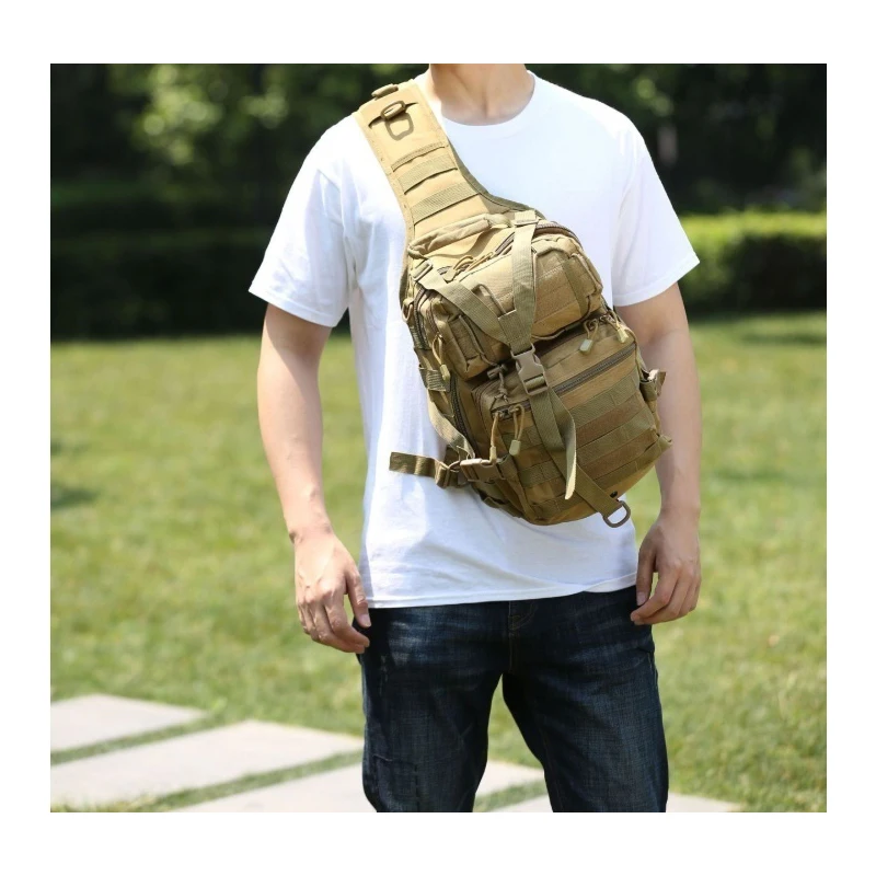 Bolso de pecho táctico para hombre, mochila militar cruzada, bolso lateral de hombro para hombre, mochila de Camping al aire libre, bolso de pecho