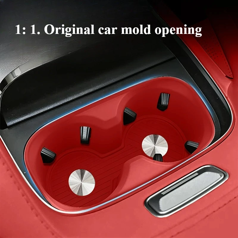 For Zeekr 8X 2026 Center Console Cup Holder Silicone Mat, Anti-Slip and Anti-Bump Interior Upgrade Accessory