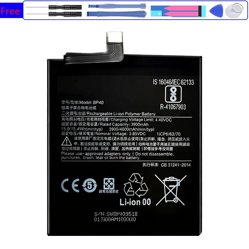 

BN30 Battery For Xiaomi Redmi 3 3S 3X 4 4X 4A 5 5C 5S 5X 6 6X 7 8 Explorer 9 9T A2 A3 K20 Plus Pro Prime Lite SE BP40