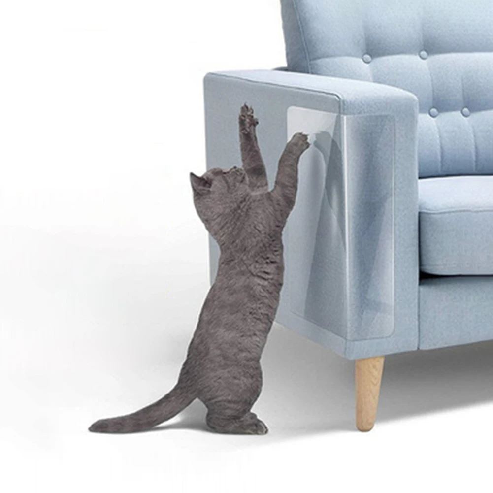 Cat Scratch Protection Film Transparent Cat Scratch Furniture Protector PVC Cat Scratch Deterrent Tape for Furniture Couch Sofa