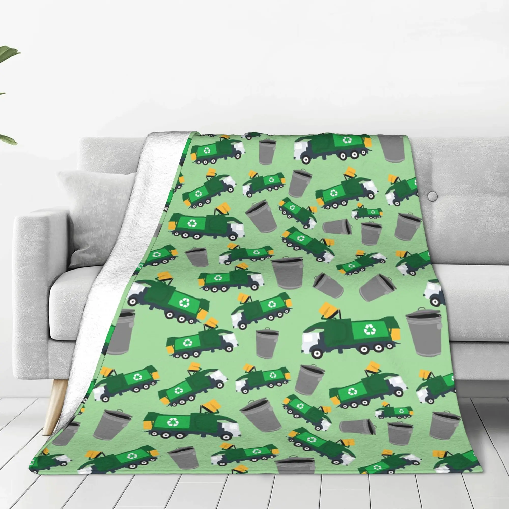 

Одеяла с рисунком мусоровоз, дышащее флисовое одеяло для дивана, постельные принадлежности для дивана, офисные пледы, покрывало, одеяло