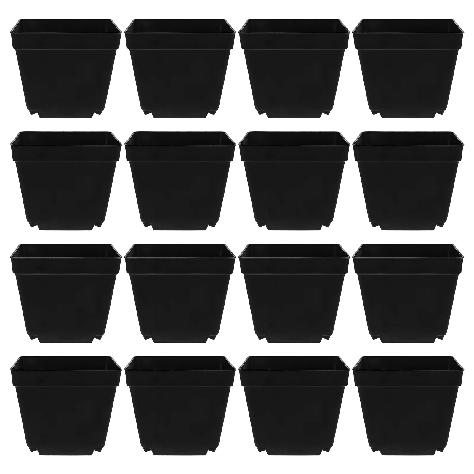 

50 Pcs Mini Plastic Vases Small Artificial Succulent Accessories Black Flower Pot Ideal Home Office Decoration