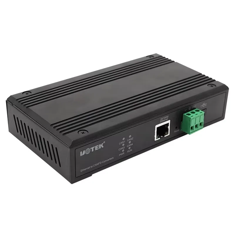 10M/100M Ethernet to 4 Ports CANBUS-FD Protocol Converter CAN2.0 CANFD Protocols RJ-45 Adapter UT-6504-FD
