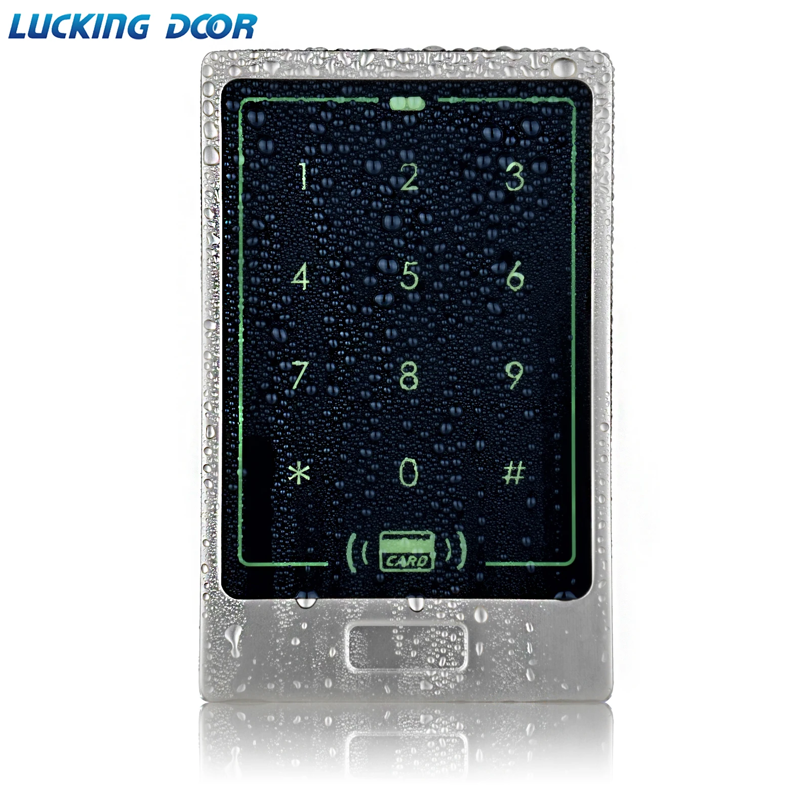 

LUCKING DOOR Waterproof Metal Rfid Access Control Keypad 8000 Users 125KHz Card Reader Keypad Key Fobs Door Access Control