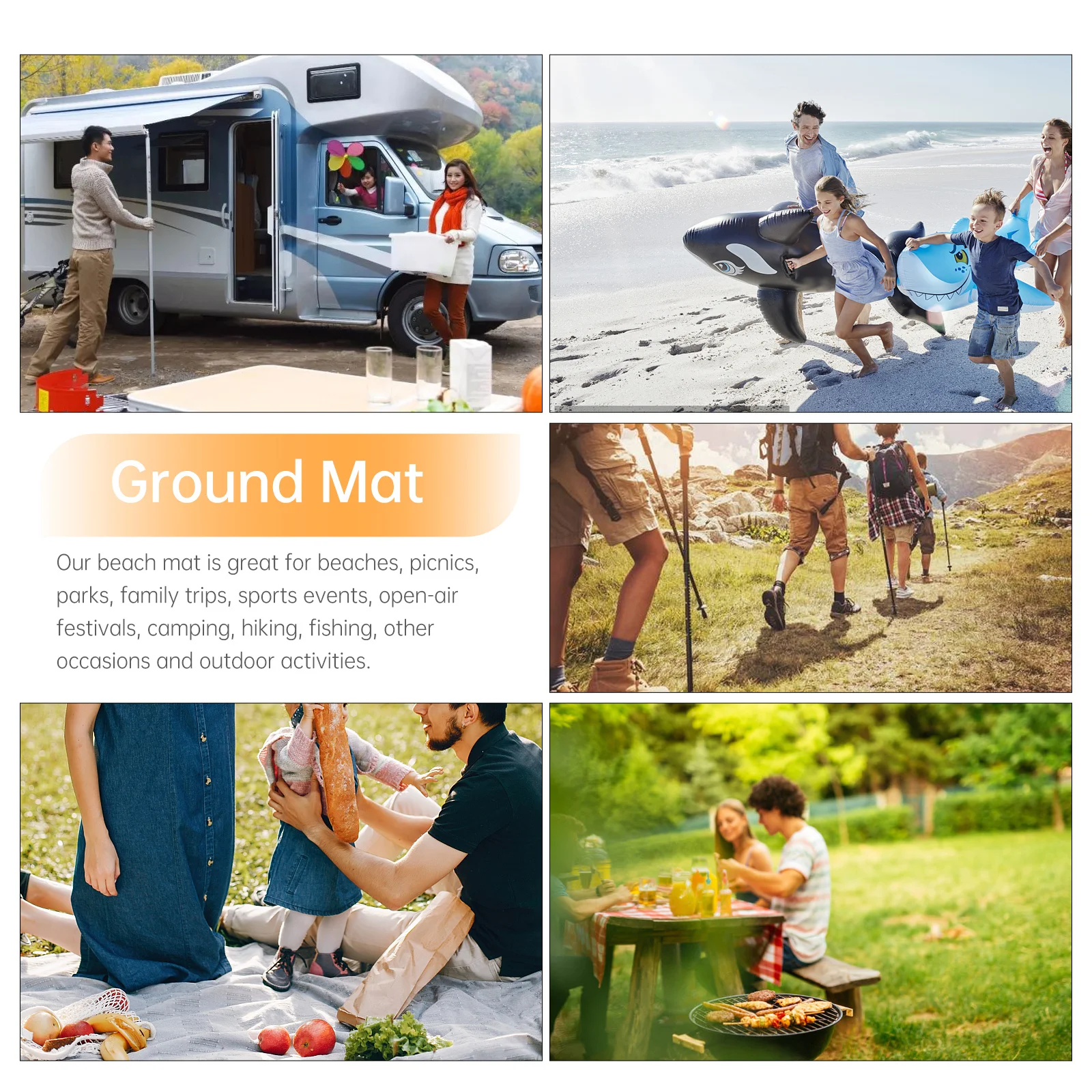 

1Pcs Waterproof Foldable Picnic Blanket Lightweight Beach Mat Camping Ground Mat Outdoor Cushion Beach Picnic Blanket