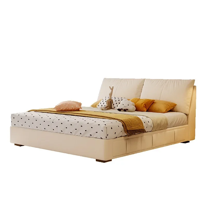 

Elephant Ear Storage Modern Simple Master Bedroom High-end Soft Bag Double Storage High Box Cat Scratch Fabric Bed