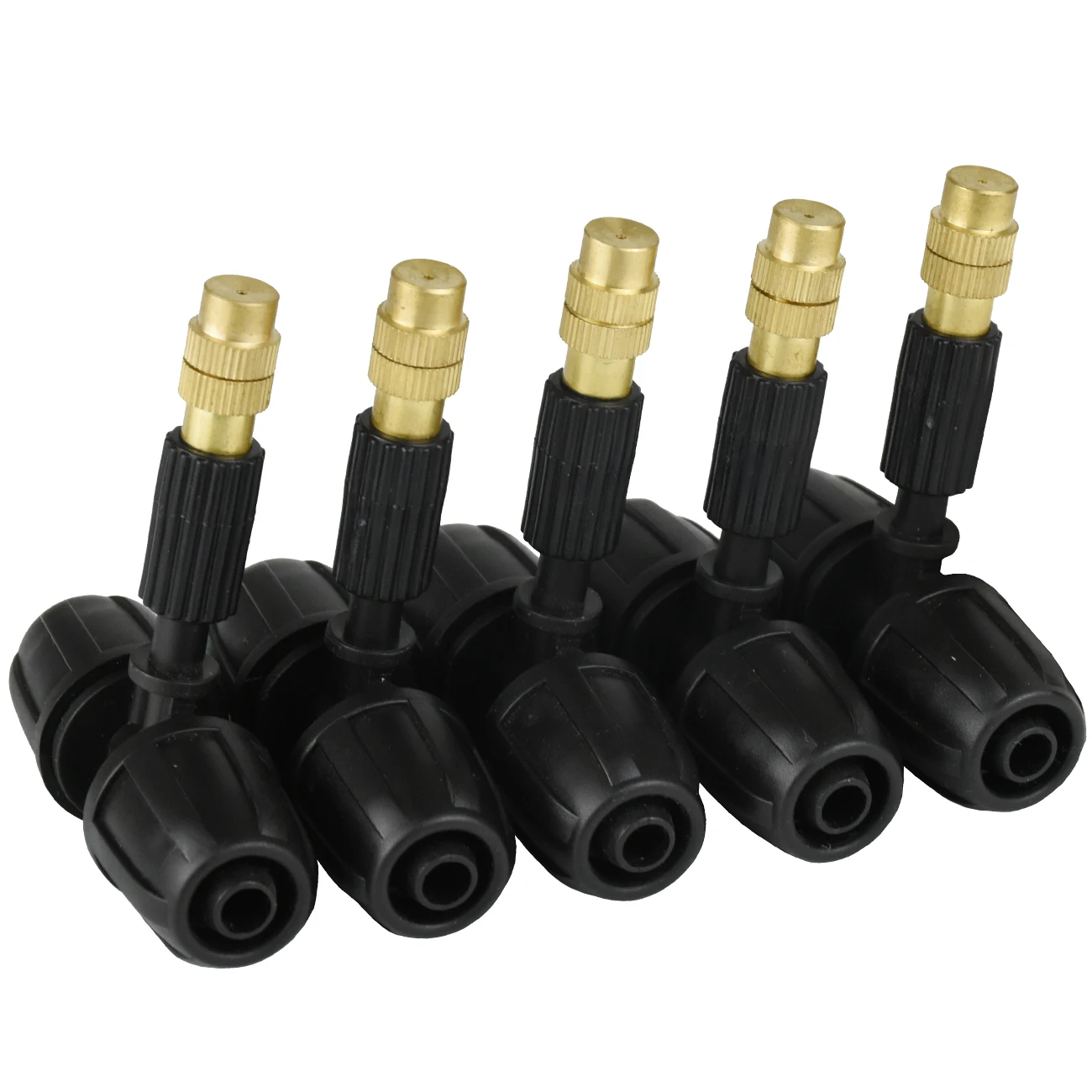 

5pcs Atomizing Brass Nebulizer Nozzle for 8/11mm 3/8'' Hose Automatic Garden Watering System Spray Dust Reduction Atomizer Patio