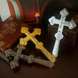 New 2026 Prayer for the Cross of Orthodox Cross Alloy Cross Church Decoration Handheld Cross Pastor Ritual Supplies Handicrafts