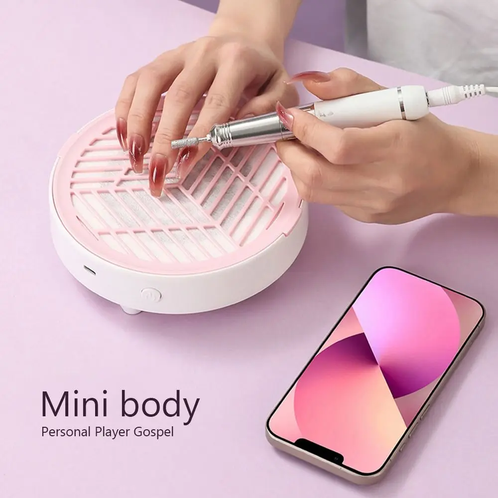 Low Noise Nail Dust Collector Powerful Suction Nail Collecting Nail Vacuum Fan High Rotation Speed Mini Nail Fan Vacuum Cleaner