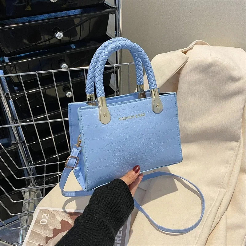 Popular Crossbody Bag Women Bag 2023 New Fashion Handbag Textured Shoulder Bag Versatile Small Square Bag Ladies Hand Bags