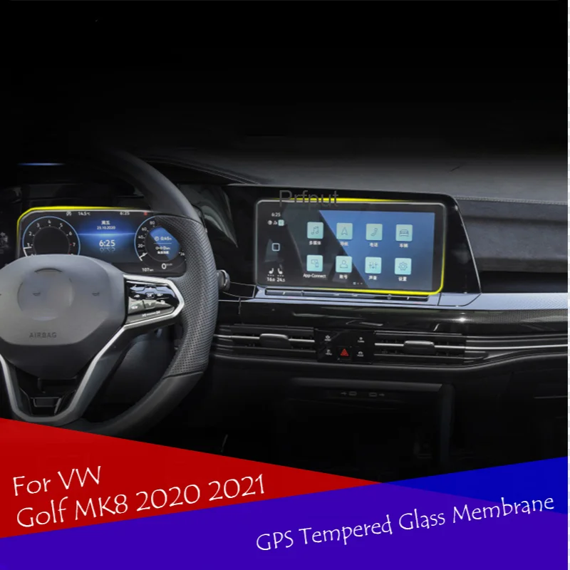 Tempered Glass Membrane GPS Navigation Screen Anti Blue Ray Protective Film Car Decoration For VW Golf 8 MK8 2020 2021