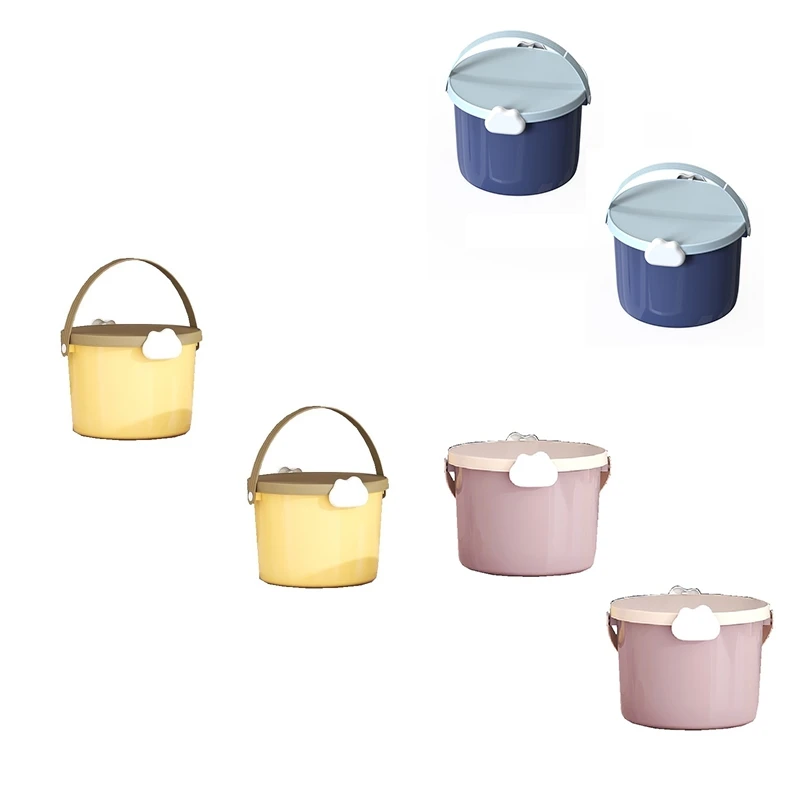 Handheld Bucket For Children's Toys Building Block Packaging Barrel Circular Storage Barrel