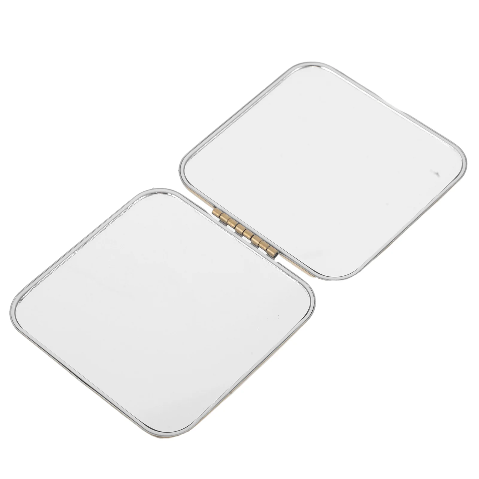 

Compact Folding Dual-Sided Portable Vanity For Travel Women'S Purse Gold 1.5X Magnification Stainless Steel Makeup Foldable