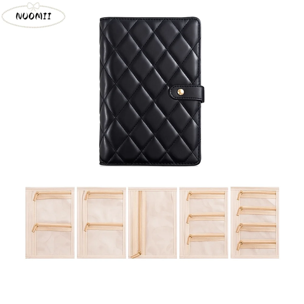 

Fashion Waterproof Jewelry Storage Book Partition Portable Necklace Binder Loose Leaf Detachable Jewelry Packaging Brochure Gift