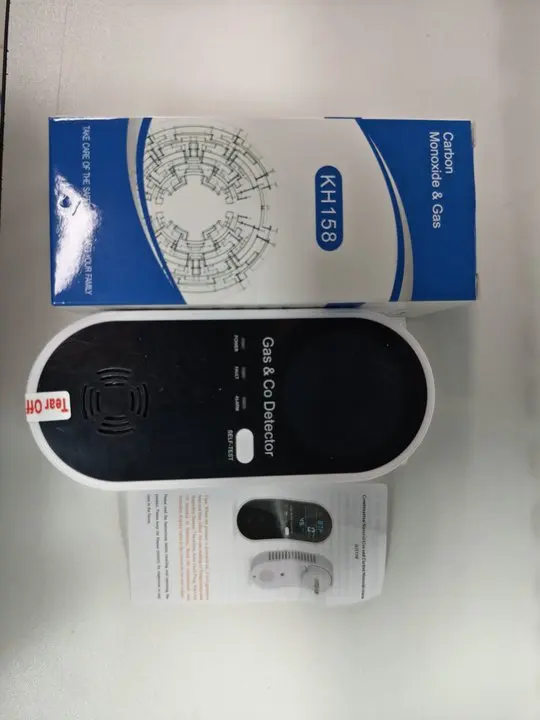 4 in 1 CO Monitor Alarm LED Carbon Monoxide Detector  & Natural Gas Combination Detector Plug in Wall Detectors CO & Natural Gas