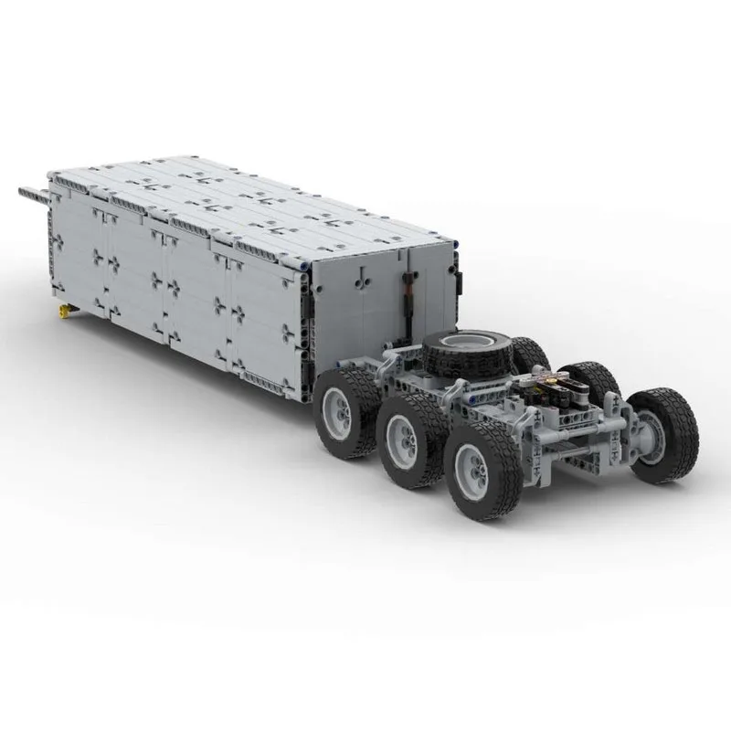 

MOC-146829 Новая модель полуприцепа и контейнера из строительных блоков, 824 детали, подарок для мальчиков на день рождения или Рождество