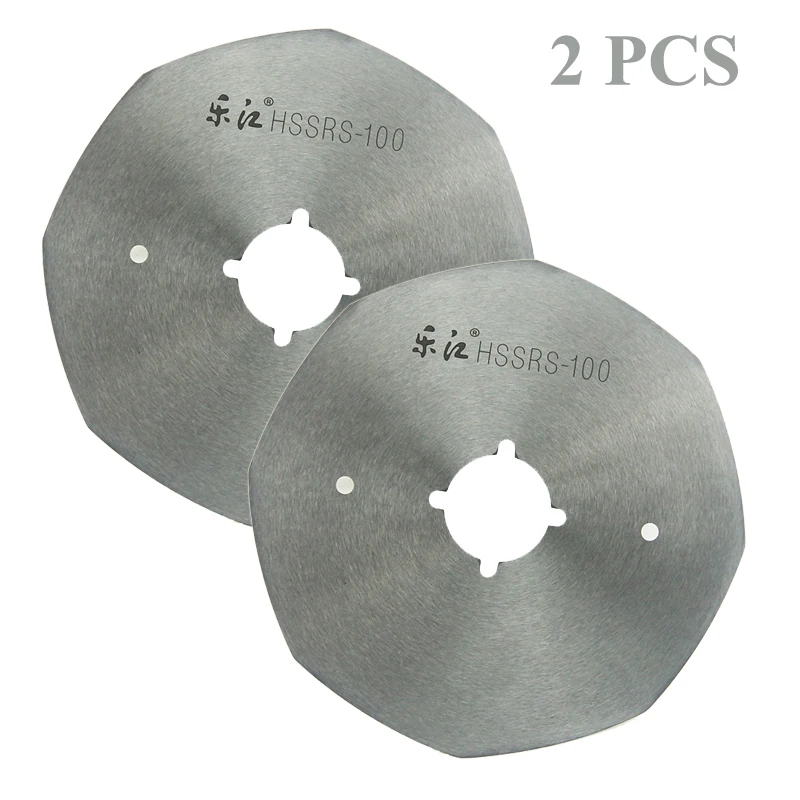 

2 PCS RS-100 8-Angle Round Knife For DAYANG RS-100,Eastman ,OCTA ,LEJIANG Fabric Cutting Machine Made By High Speed Steel